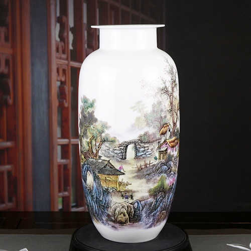 景德鎮陶瓷家居花瓶(山居隱逸)