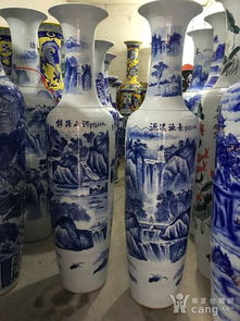 青花瓷大花瓶 景德鎮(zhèn)陶瓷廠批發(fā)禮品大花瓶
