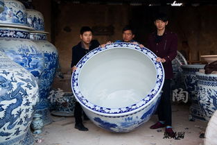 景德鎮(zhèn)陶瓷魚缸手繪青花睡蓮缸特大號庭院